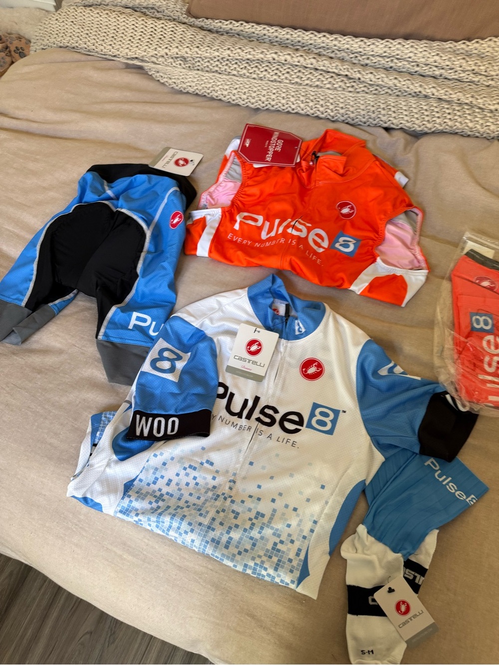 Castelli Cycling Kit - Blue, White & Orange